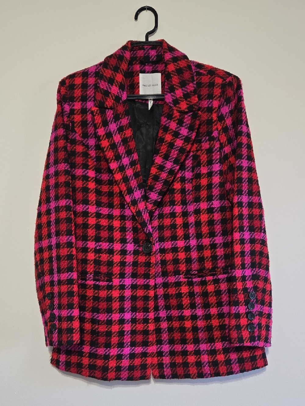 Avec Les Filles Houndstooth Tweed Blazer - Picture 2 of 11